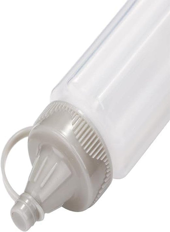 BWESOO 4 Pcs White Plastic Squeeze Condiment Bottles,Mini Sauce Jam Squeeze Bottle, Ketchup Honey Bottle,Salad Dressing Container for Lunch, BBQ, Camping Condiment Squeeze Bottles - Image 3
